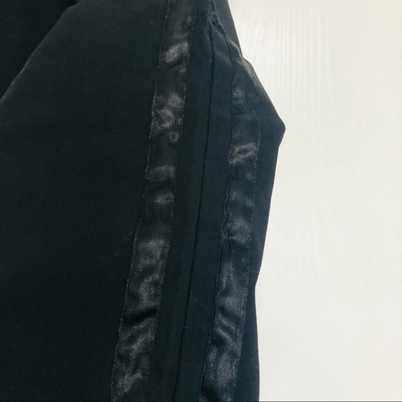 Women black Tuxedo  pants super stretchable - Picture 8 of 13